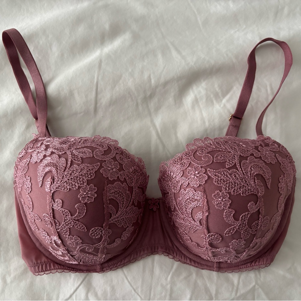 Victoria’s Secret Dream Angels Lined Demi Bra 34DD Mauve Rose Pink